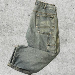 Vintage Carpenter Loose Fitted Lined Jeans Key Brand Size 36x30